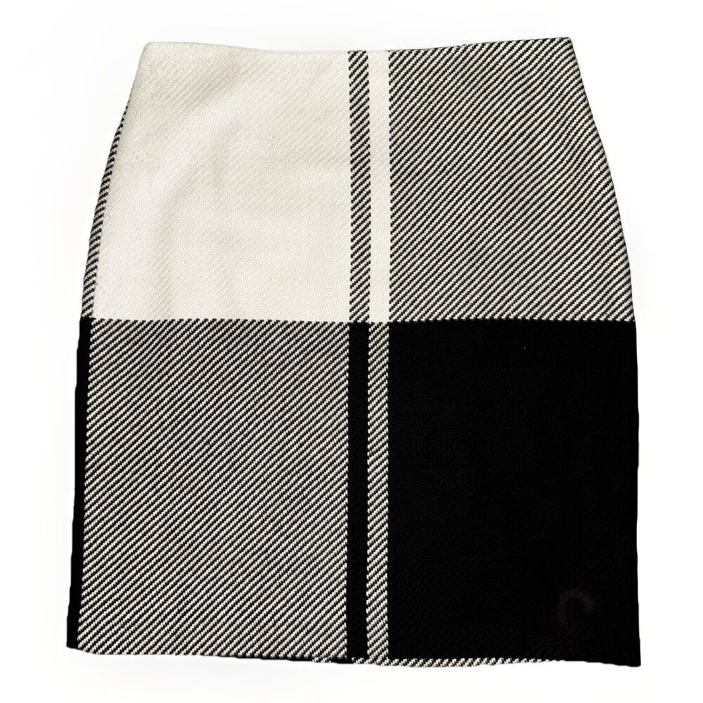Talbots Womens 10 Colorblock Twill Pencil Skirt Wool Work Office Professional